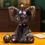 Halloween Devon Rex Cat Plush Toy - Black