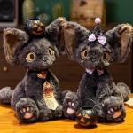 Halloween Devon Rex Cat Plush Toy - Black