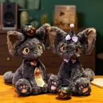 Halloween Devon Rex Cat Plush Toy - Black