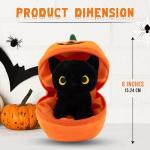 Halloween Pumpkin & Spooky Black Cat Plush Toy