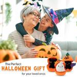 Halloween Pumpkin & Spooky Black Cat Plush Toy