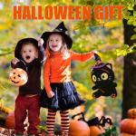 Halloween Black Cat Plush Toy with Hat