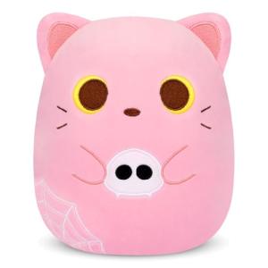 Cute 8in Pink Halloween Cat Plush Toy