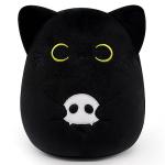 Yamepuia Cute Black Cat Plush Toy for Halloween