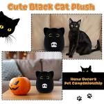 Yamepuia Cute Black Cat Plush Toy for Halloween