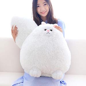 Giant White Plush Cat for Kids