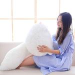 Giant White Plush Cat for Kids