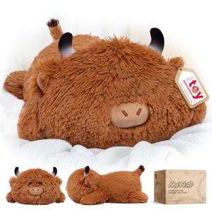 Mewaii Highland Cow Plush Pillow for Cuddling