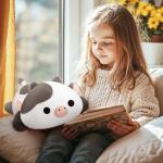 Cute Cow Plush Pillow for Cuddling and Decor
