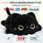 Mewaii 20" Black Cat Plush Pillow Toy