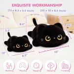Mewaii 20" Black Cat Plush Pillow Toy