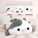 Mewaii Cow Plush Pillow - Cute Cuddly Body Pillow