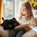 Mewaii 20" Black Cat Plush Pillow Toy