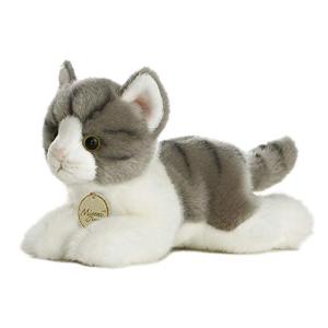 Aurora MiYoni Grey and White Tabby Cat Plush