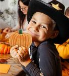 DolliBu Large Pumpkin Plush - Cute Halloween Toy