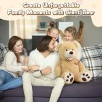 MorisMos 39" Giant Light Brown Teddy Bear