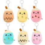 Kawaii Bubble Tea Plush Keychain Set of 6