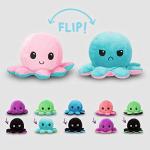 TeeTurtle Reversible Octopus Plush - Green & Aqua