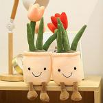 Tulip Plush Toy - Soft Flower Pot Pillow