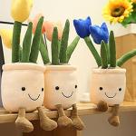 Tulip Plush Toy - Soft Flower Pot Pillow