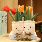 Cute Tulip Plush Toy Set - 3 Soft Dolls