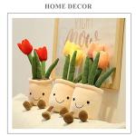 Tulip Plush Toy - Soft Flower Pot Pillow