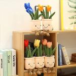 Cute Tulip Plush Toy Set - 3 Soft Dolls