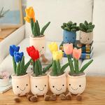 Tulip Plush Toy - Soft Flower Pot Pillow