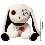 HINAA Halloween Goth Bunny Plush Toy for Kids
