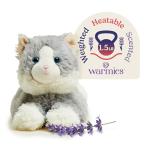 Cozy Warmies Microwavable Laying Gray Cat Plushie