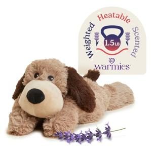 Microwavable Weighted Brown Dog Plush Toy