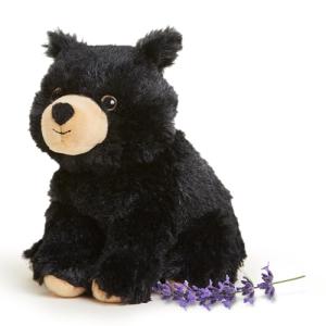 Microwavable Weighted Black Bear Plush Toy