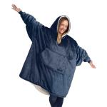Comfy Wearable Fleece Blanket with Hood and Pocket