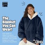 Comfy Wearable Fleece Blanket with Hood and Pocket