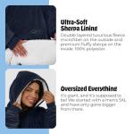 Comfy Wearable Fleece Blanket with Hood and Pocket