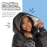 Comfy Wearable Fleece Blanket with Hood and Pocket