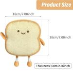 Cute Toast Plush Pillow - Soft Snuggle Buddy
