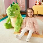 IKASA Giant Soft Plush Dinosaur Toy - 60cm Green