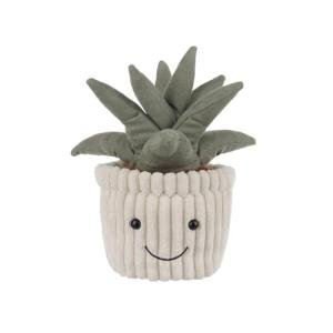 Kawaii Apricot Lamb Plush Toy in Green Pot