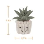 Kawaii Apricot Lamb Plush Toy in Green Pot