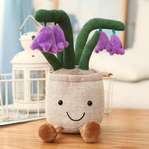 Cute Tulip Pot Plush Toy - Kawaii Cuddle Pillow