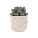Kawaii Apricot Lamb Plush Toy with Green Pot