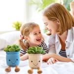 Succulent Plush Toy Set - Cute Flower Pot Pillows