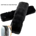 2-Pack Fluffy Plush Seat Belt Covers for Comfort
