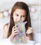 DolliBu Rainbow Unicorn Plush Stuffed Animal 12 Inch