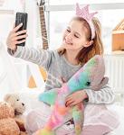 DolliBu Large Rainbow Shark Plush Toy - 23 Inches
