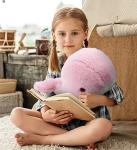 DolliBu Pink Whale Plush Stuffed Animal Toy