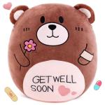 Get Well Soon Teddy Bear Plush Pillow