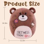 Get Well Soon Teddy Bear Plush Pillow