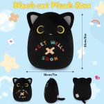Black Cat Plush Toy - 8 Inch Soft Cuddly Friend